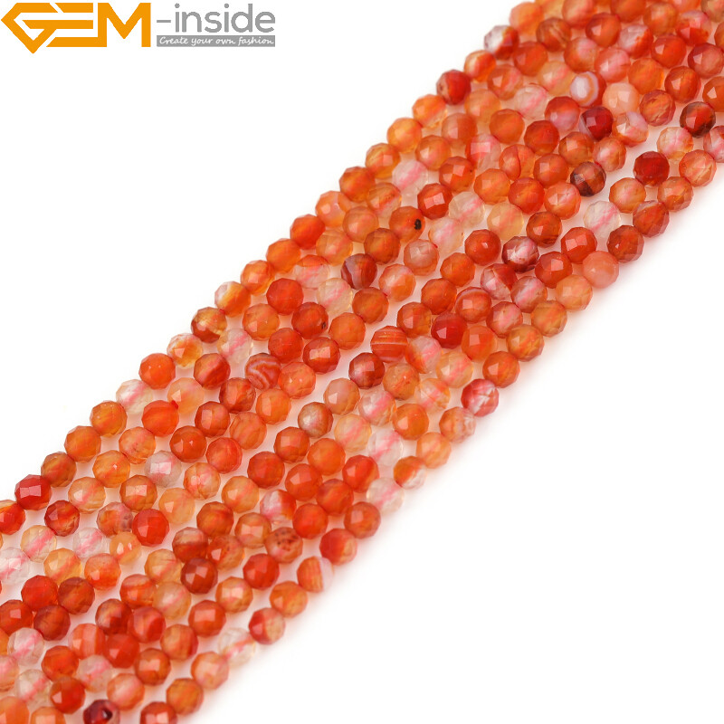 Faceted Round Natural Tiny Pink Quartz Agate Beads For Jewelry Making 15” 2mm