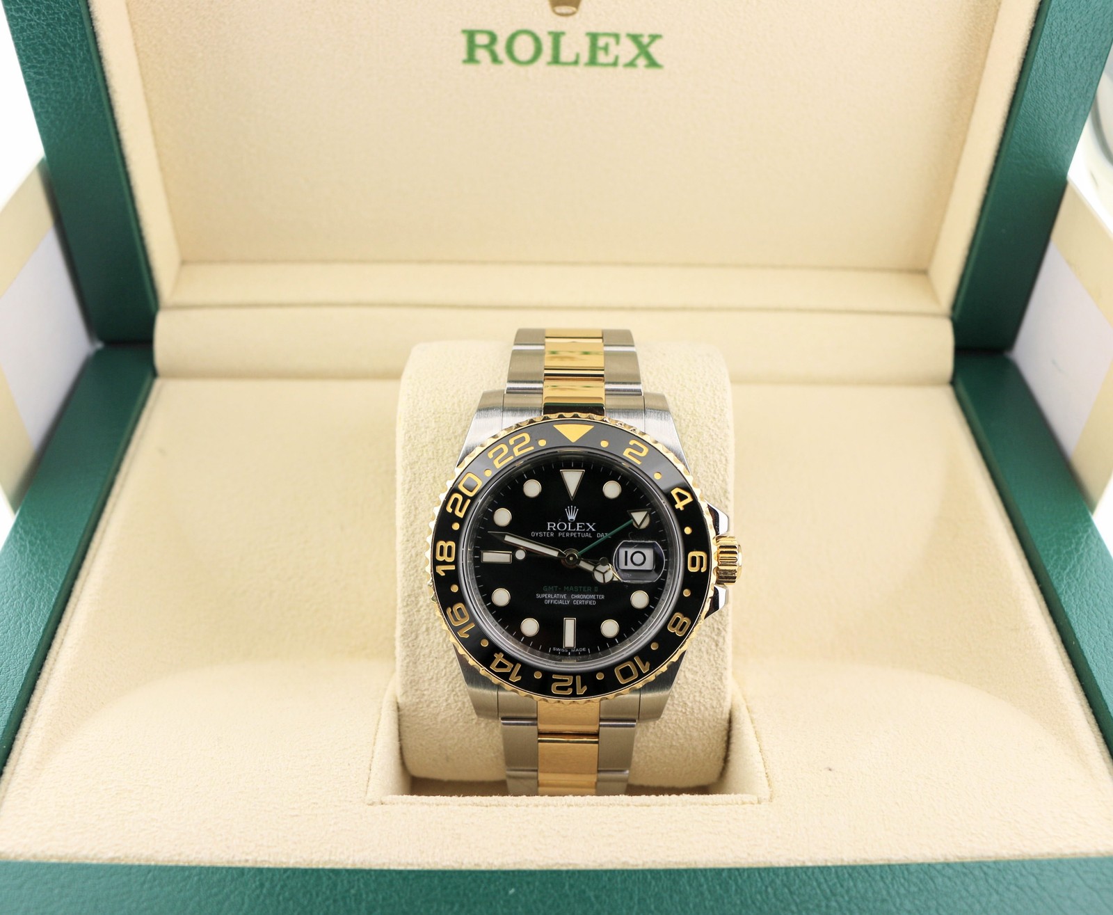 2009 Rolex GMT-Master II 116713 Black Dial TT 18kt Oyster No Papers 40mm