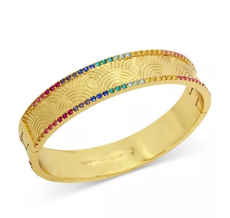 Kurt Geiger London Signature Southbank Rainbow Pave Bangle Bracelet