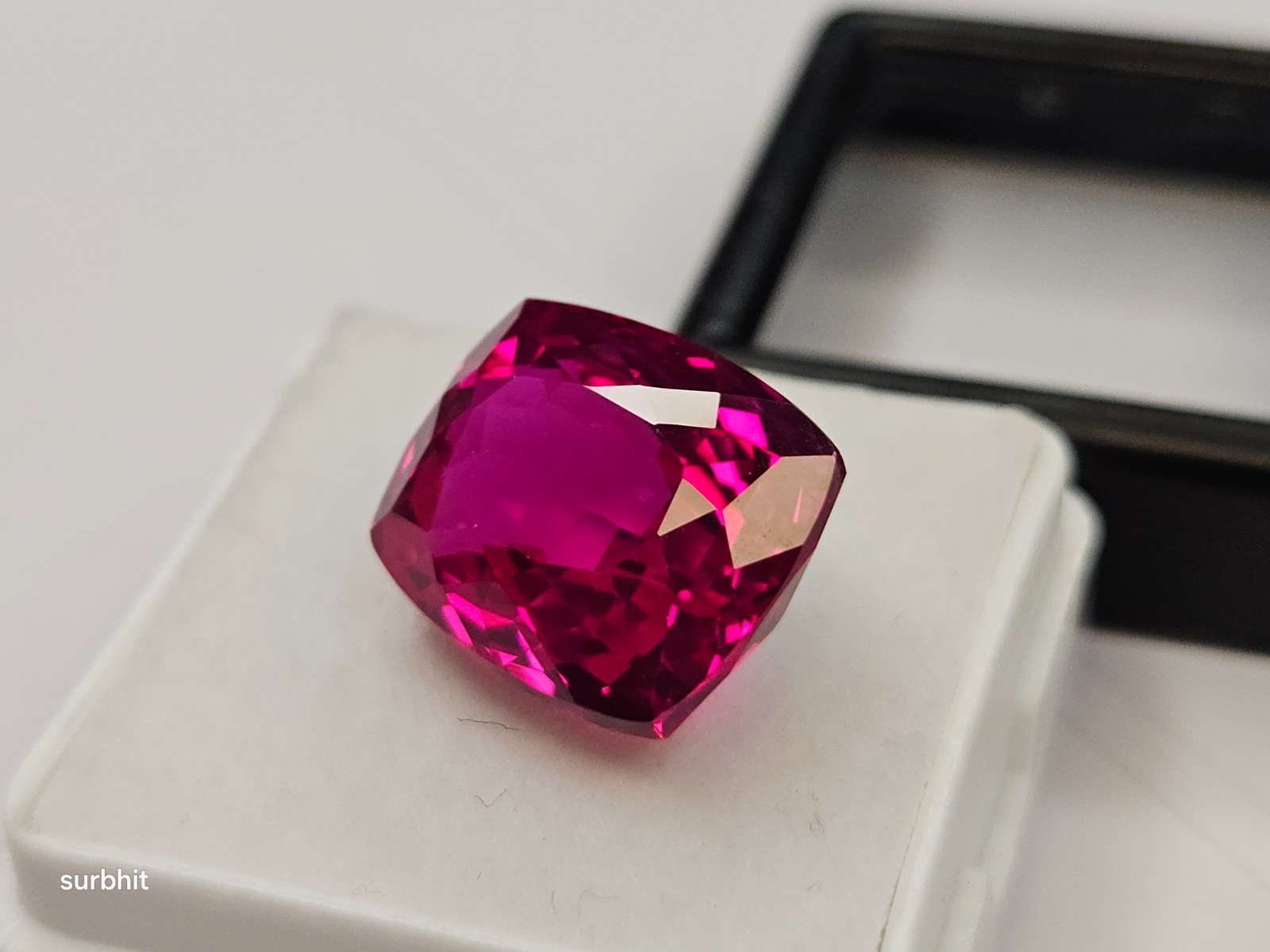 Dark Pink Sapphire Cushion Cut 14+Ct Natural Certified Loose Gemstone