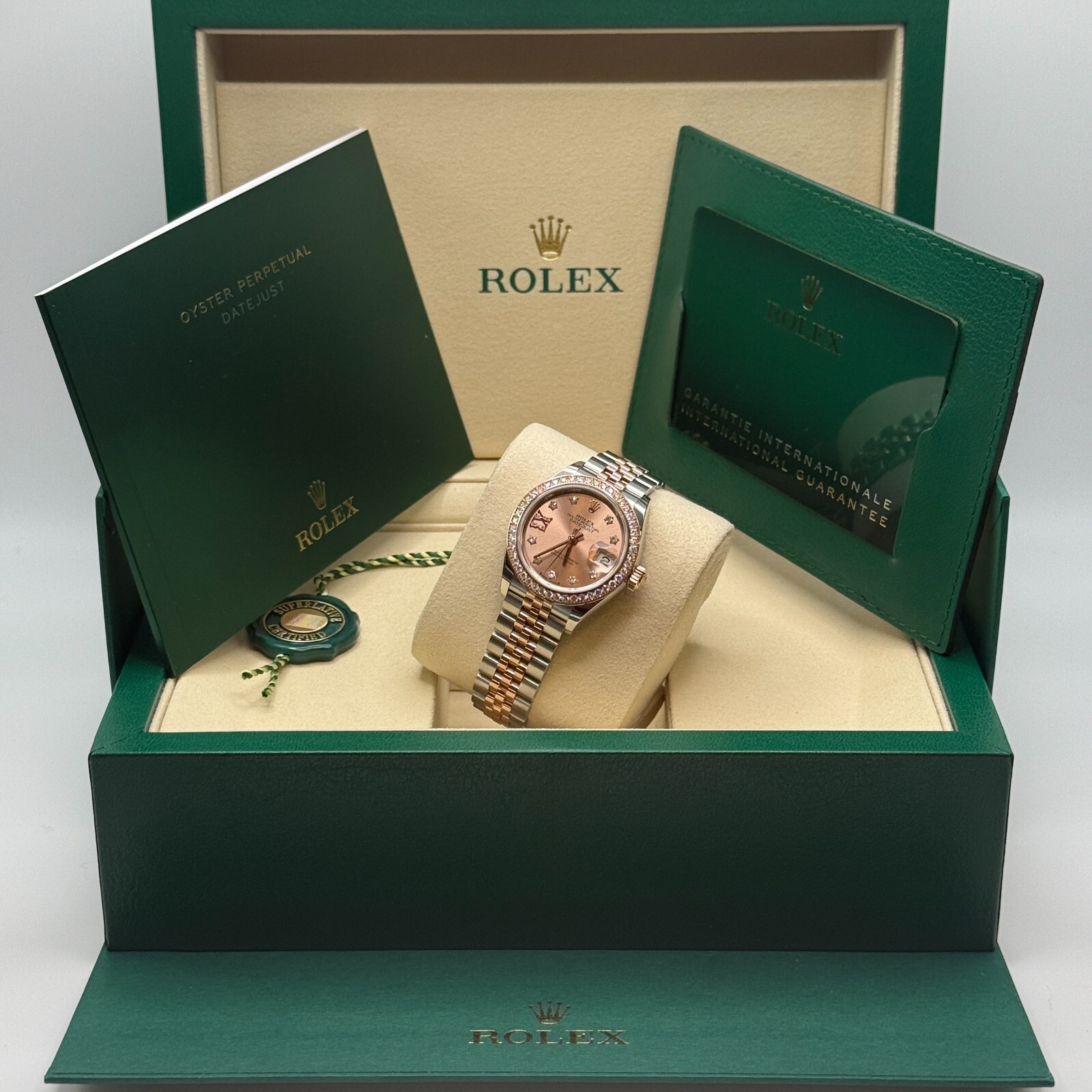 Rolex Lady-Datejust NEW 2025 Pink Star Diamond Dial Two Tone Rose Gold Jubilee