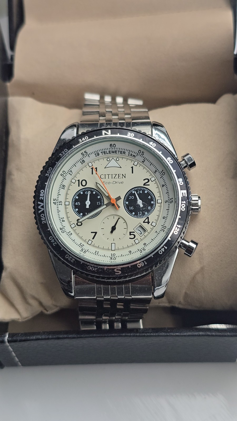 Citizen Future force series Eco-drive chronograph Watch CA4559-13A UK stock