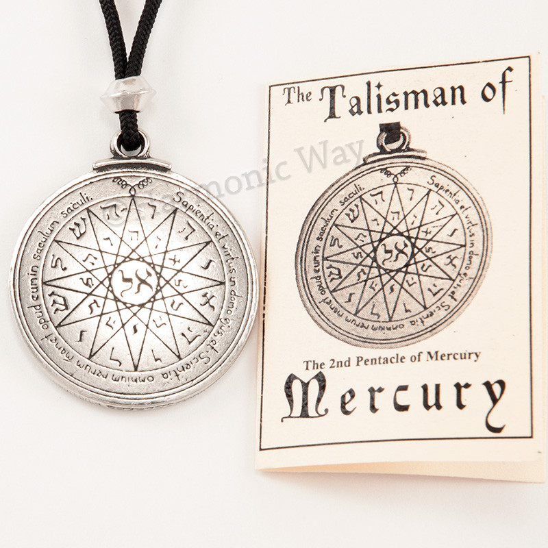 TALISMAN of MERCURY PENTACLE Solomon Seal of Magic Pendant Amulet Necklace