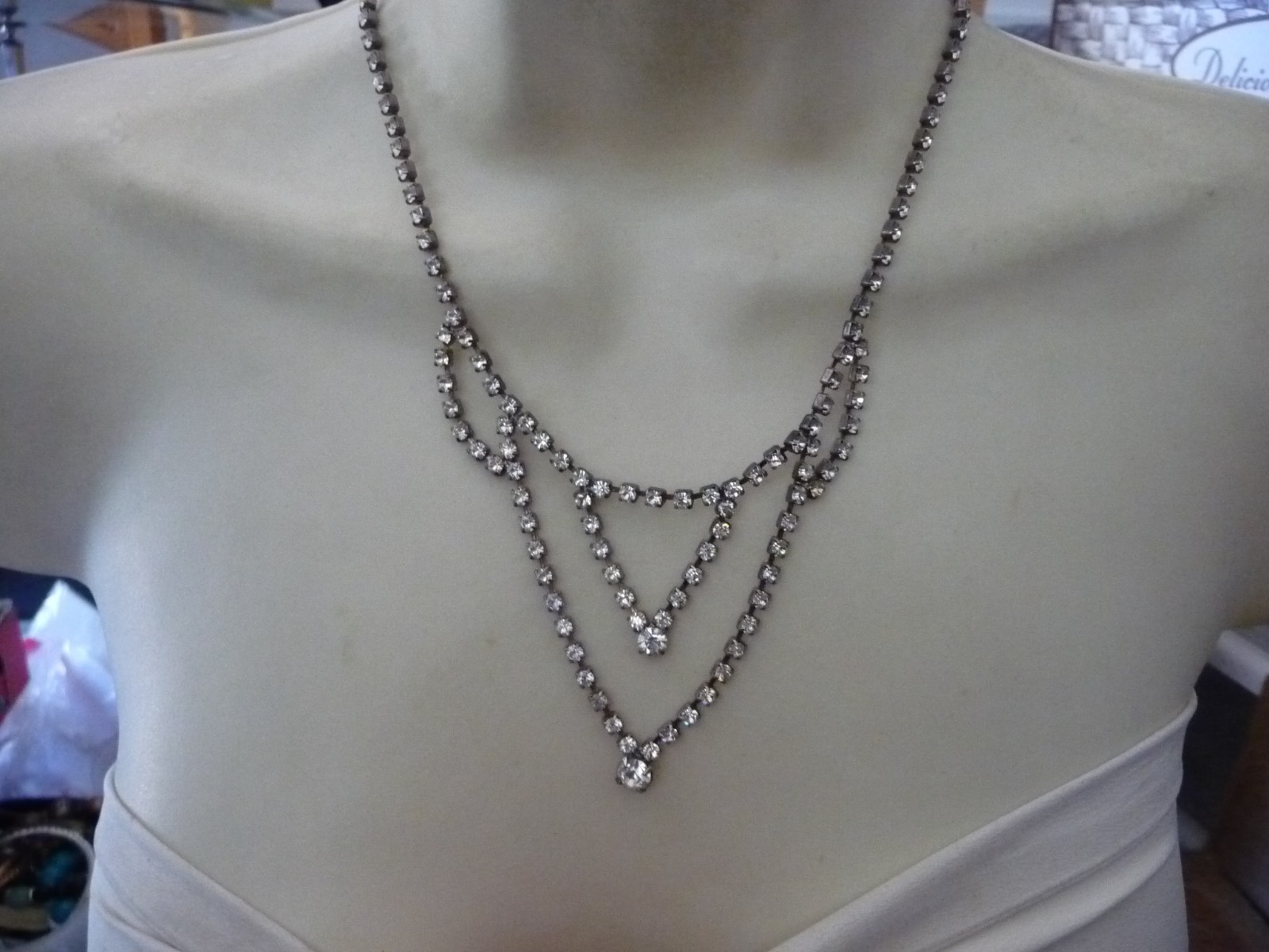 WEDDING RHINESTONE PROM NECKLACE #18/30-A