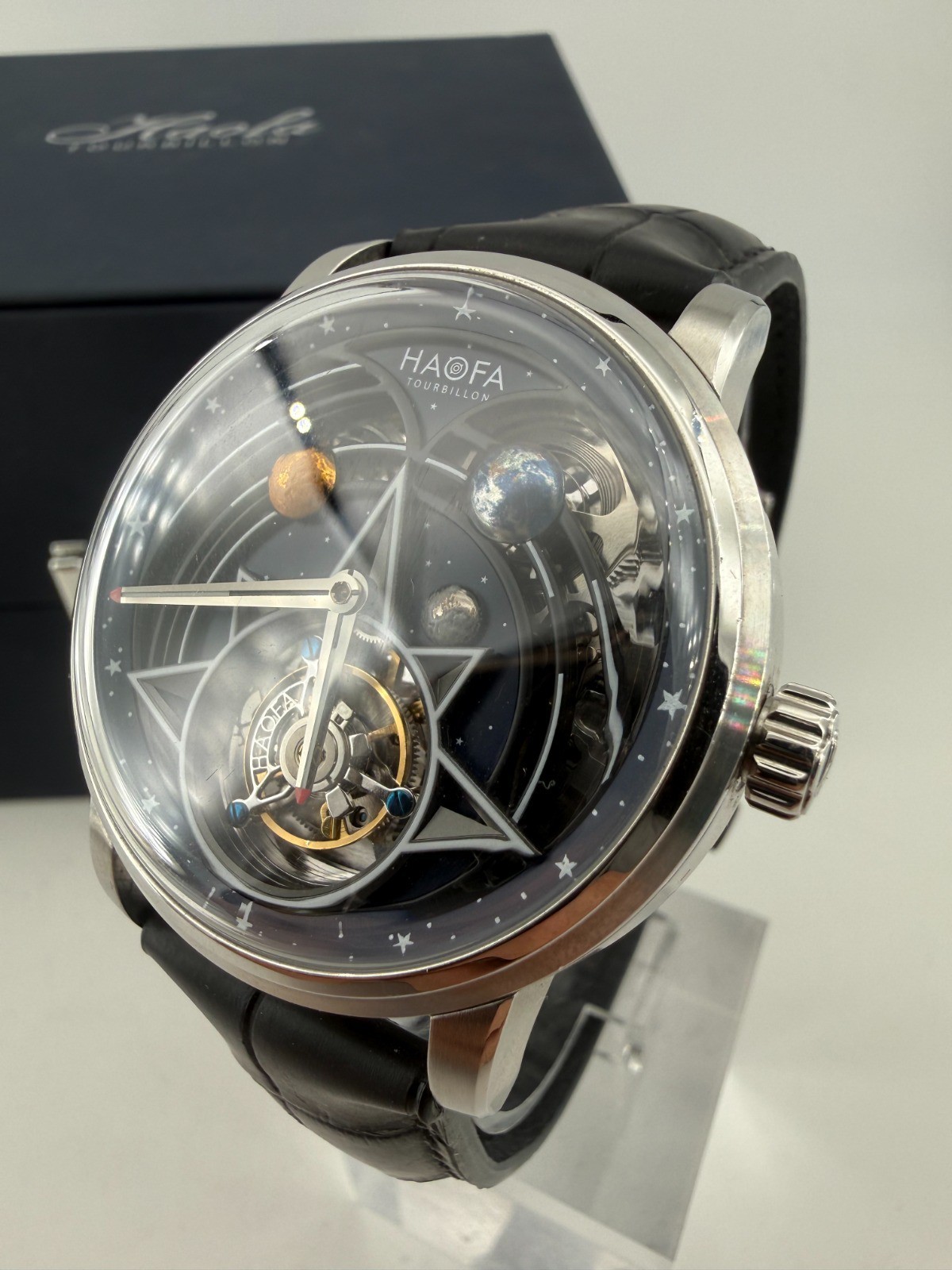 HAOFA Tourbillon 3D Galaxy Double Barrel Crystal Bezel Automatic Tou Ref. 2268