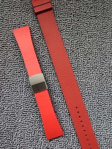 Sports Watch Strap FKM Rubber Band Wristband One Piece Fashion 20mm 22mm