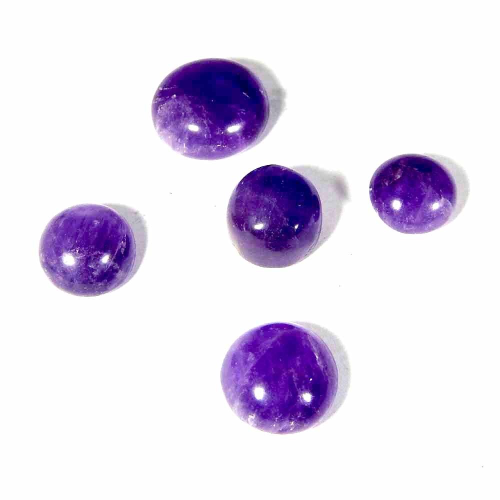 58.85CtsNatural Stare Deep Amethyst Purple Round Cabochon Lot Loose Gemstone