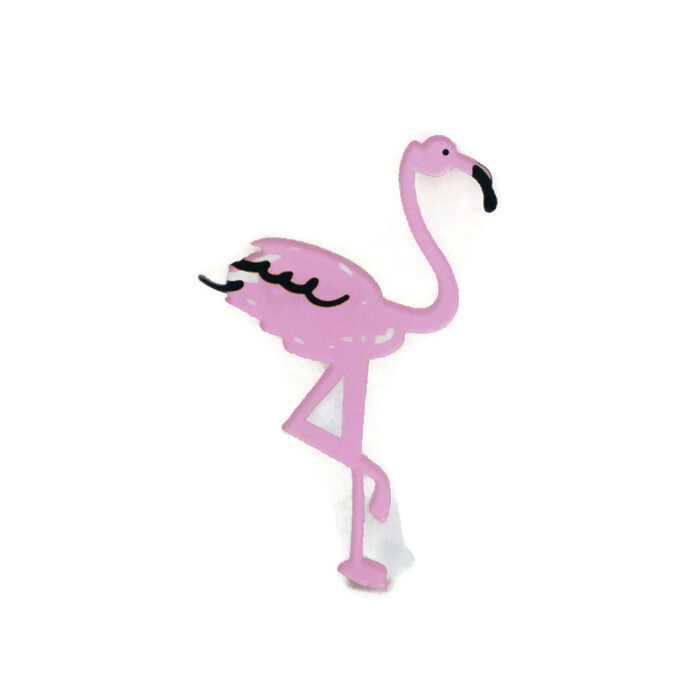 Unicorn Flamingo Watermelon and Citrus Novelty Brooch Cute Fun Retro