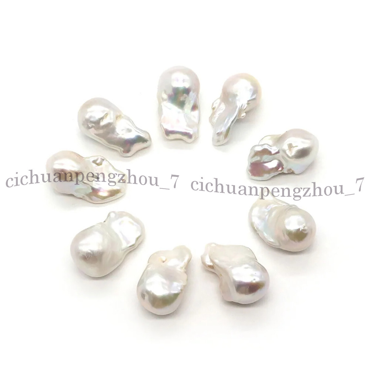 1Pc No Hole Undrilled 15-30mm Natural Freshwater Baroque Keshi Pearl Loose Beads