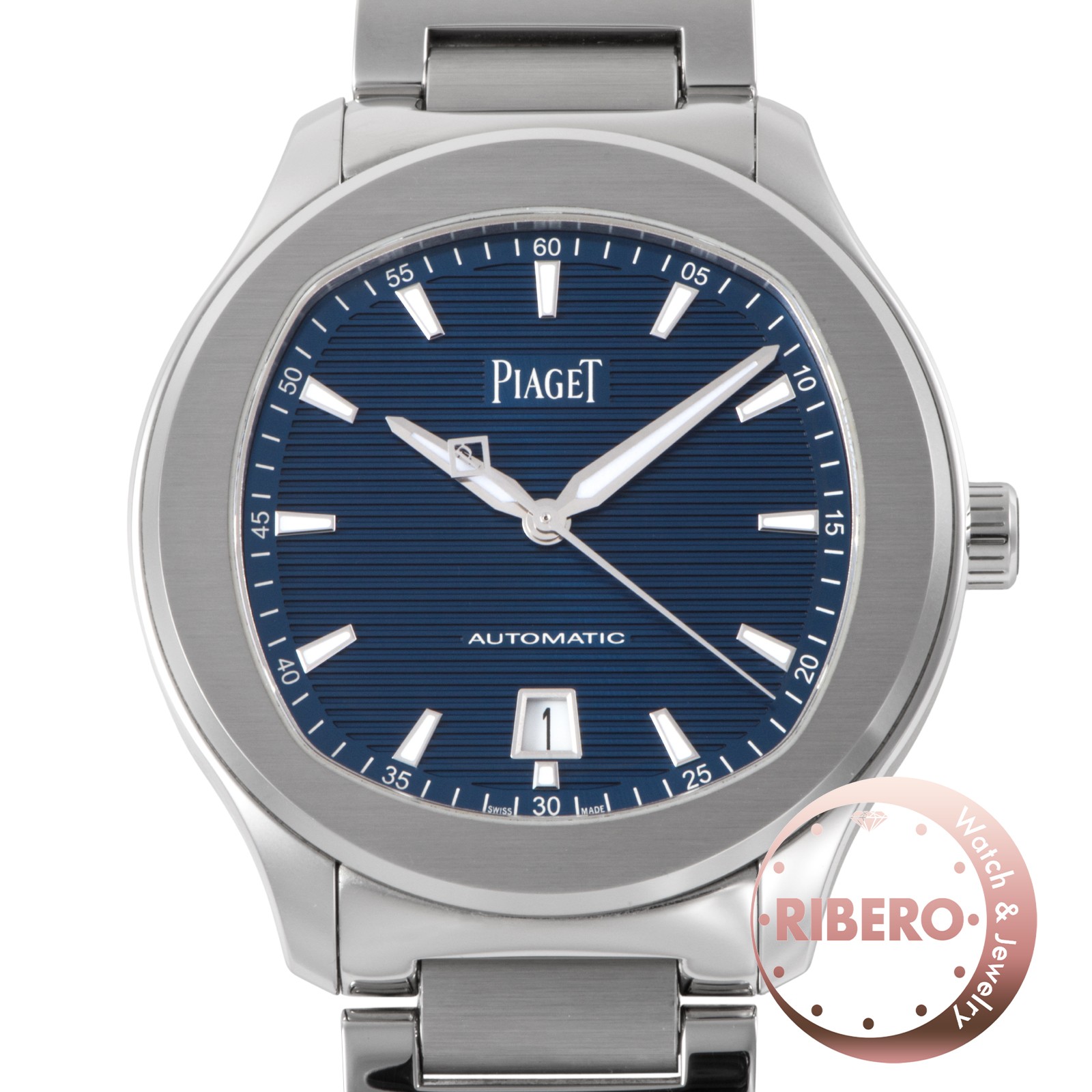PIAGET Polo Date G0A41002 Stainless Steel Free Shipping with Box from JAPAN