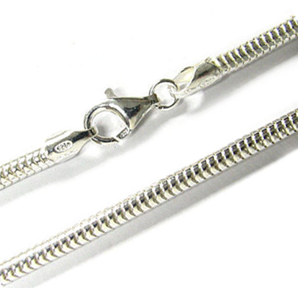 .925 Sterling Silver 3mm BRACELET for European Charm Bead 7″ 7.5″ 8″ 8.5″