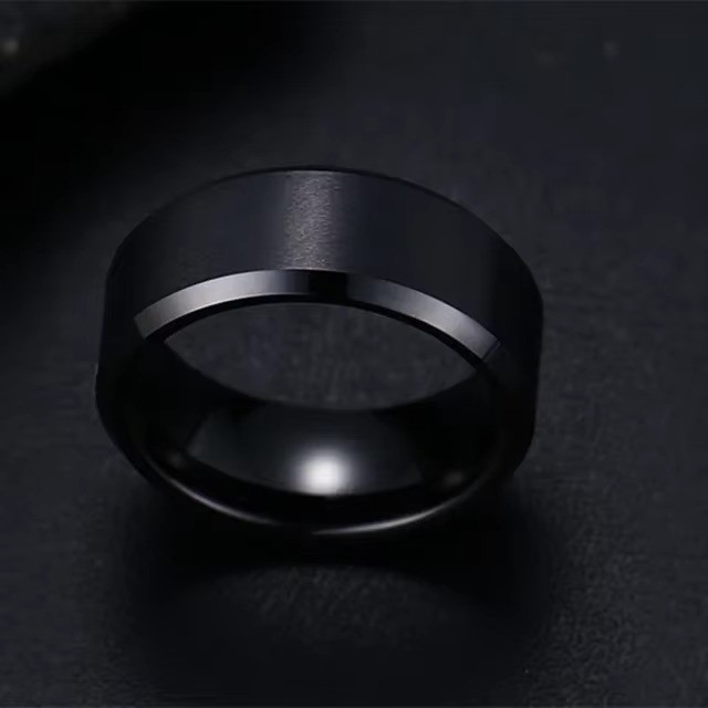 Titanium Stainless Steel 8mm Brushed Finish Men Women Wedding Band Comfort Ring