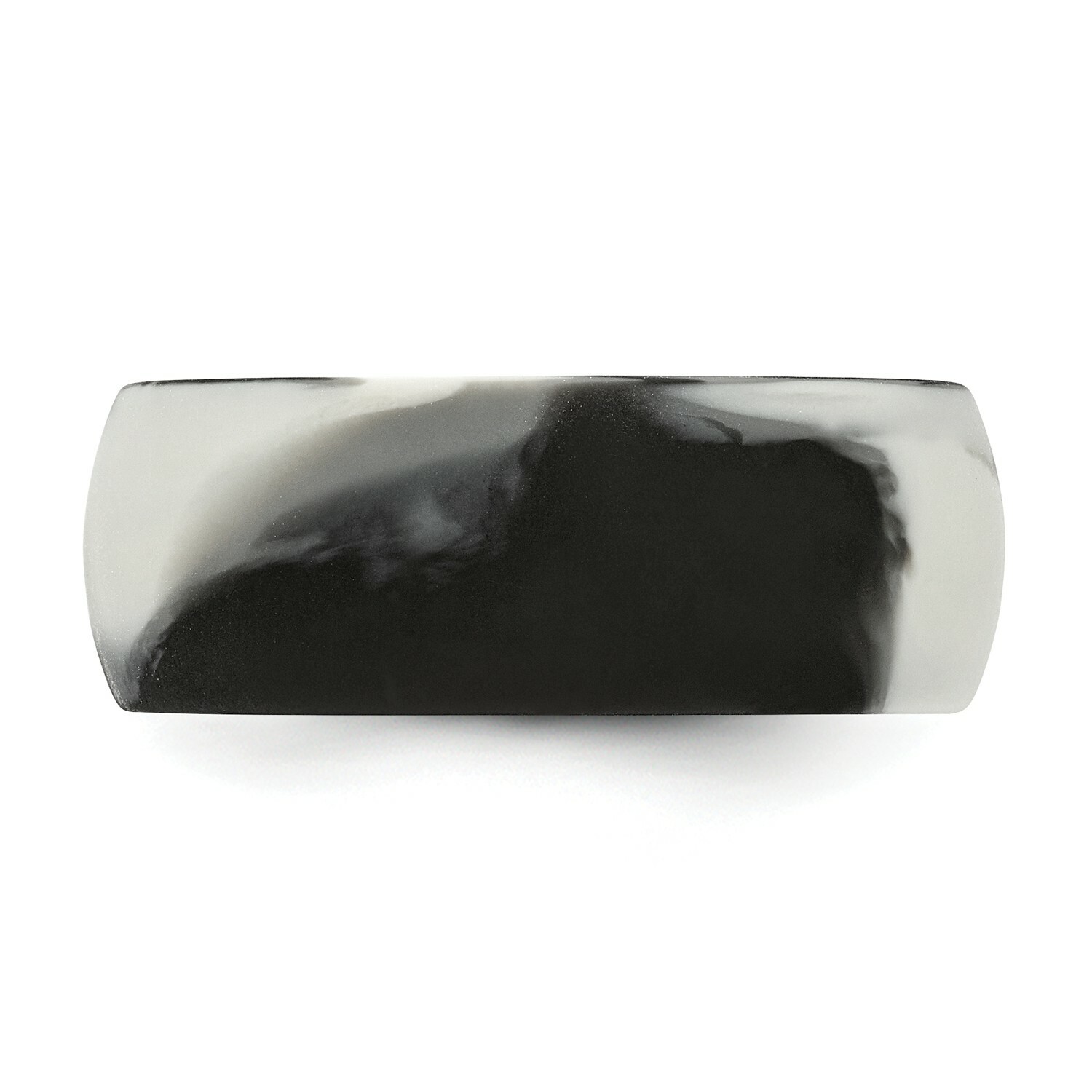 Unisex 8.7mm Wide Durable Black & Grey Camo Silicone Wedding Band Sizes 7 to 14
