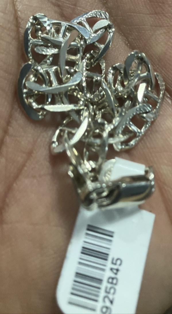925 Italy Sterling Silver Mariner Link Solid Bracelet 8.25grams 8.2” 6.2mm NWT