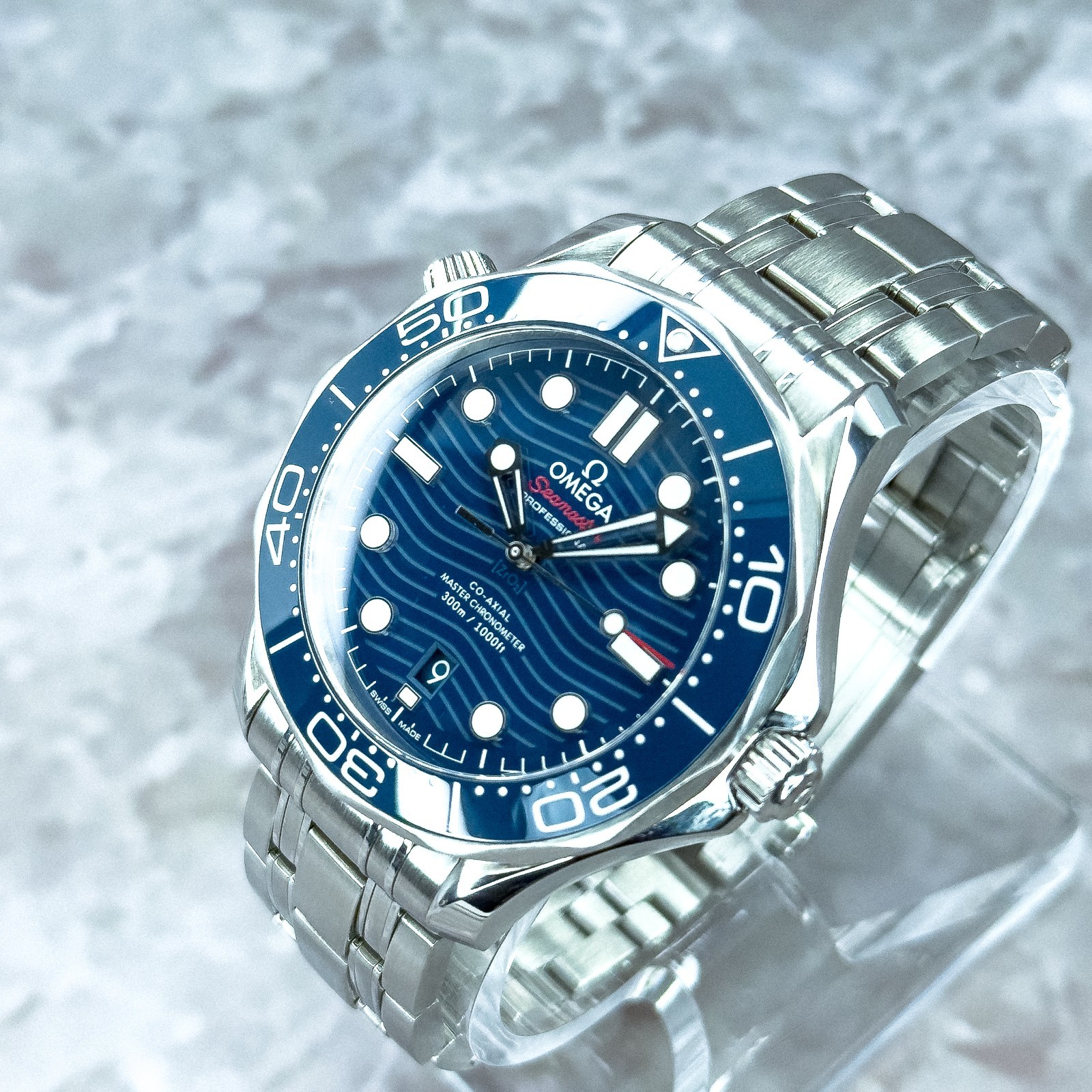 OMEGA Seamaster 300M SMP300m Blue Wave Dial 210.30.42.20.03.001 Box & Papers