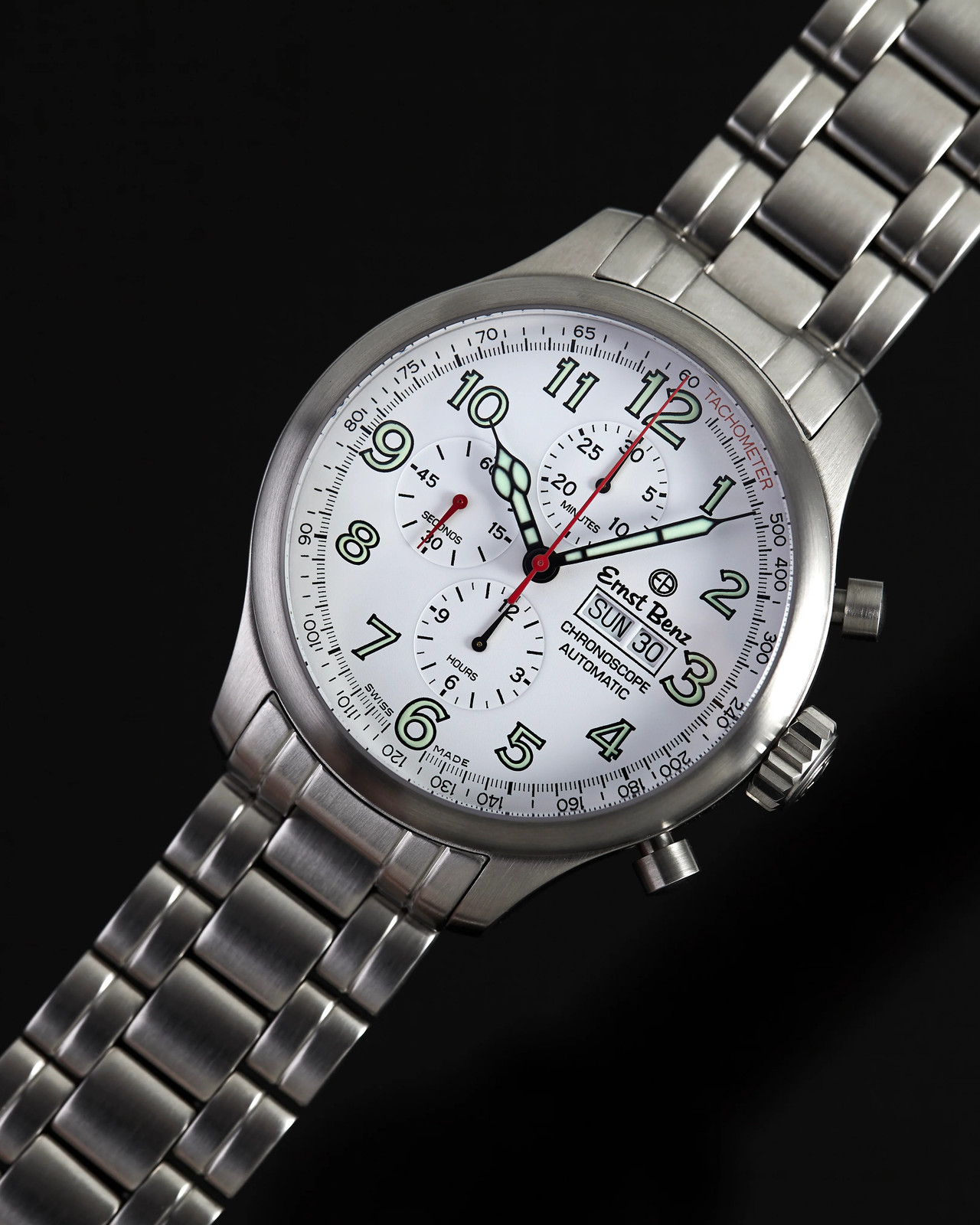 Ernst Benz 47mm ChronoScope White Dial