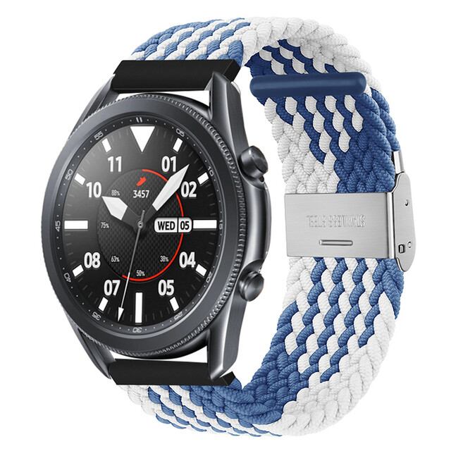 Samsung Galaxy Watch 4 3 Classic Active 2 Braided Elastic Woven Nylon 20mm Band
