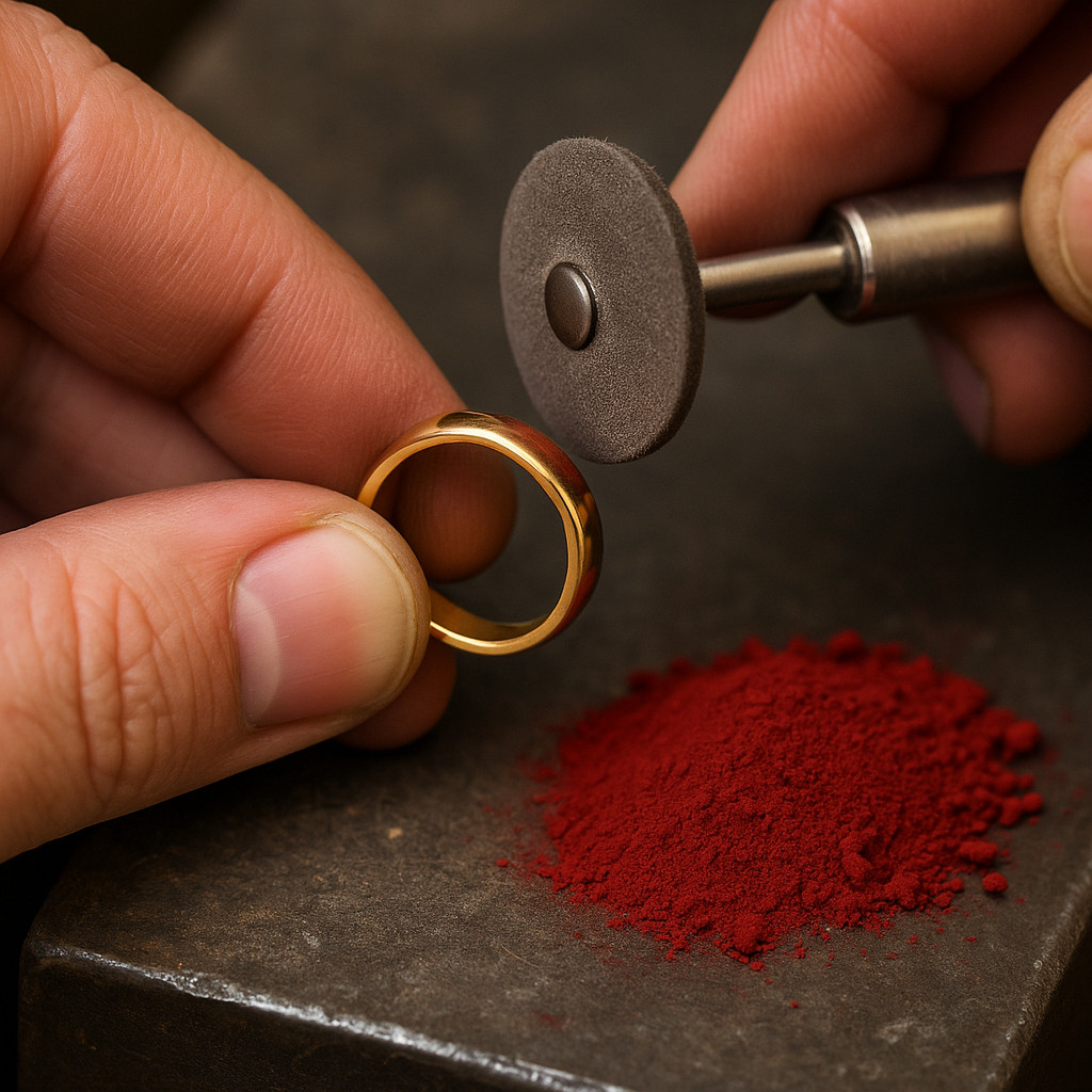 Red Iron Oxide Powder (Fe2O3) Metal Polishing Compound Gold Silver Brass 1lb