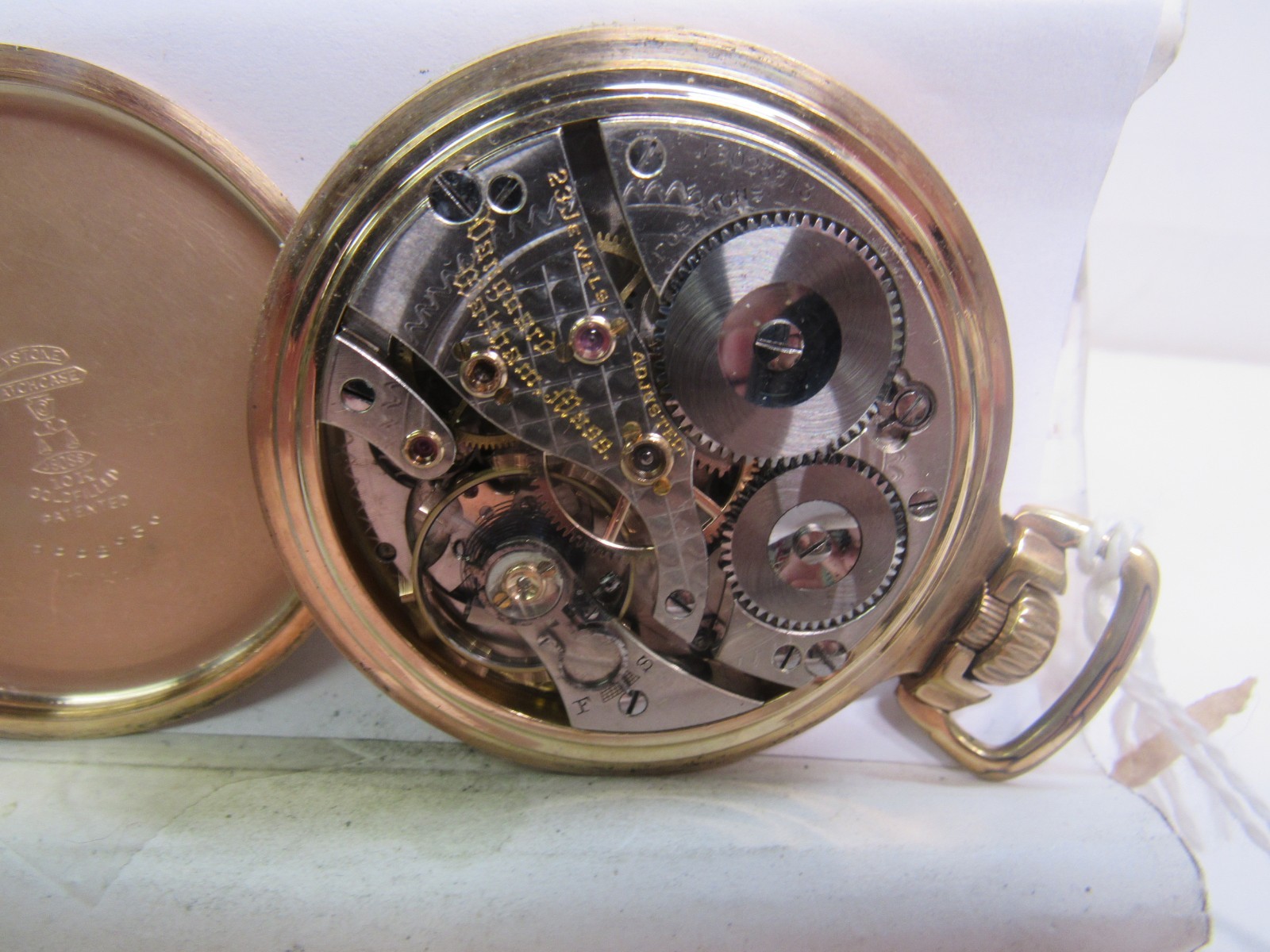 ANTIQUE VANGUARD WALTHAM POCKET WATCH WIND INDICATOR 23 JEWELS RAILROAD 1OK GF *