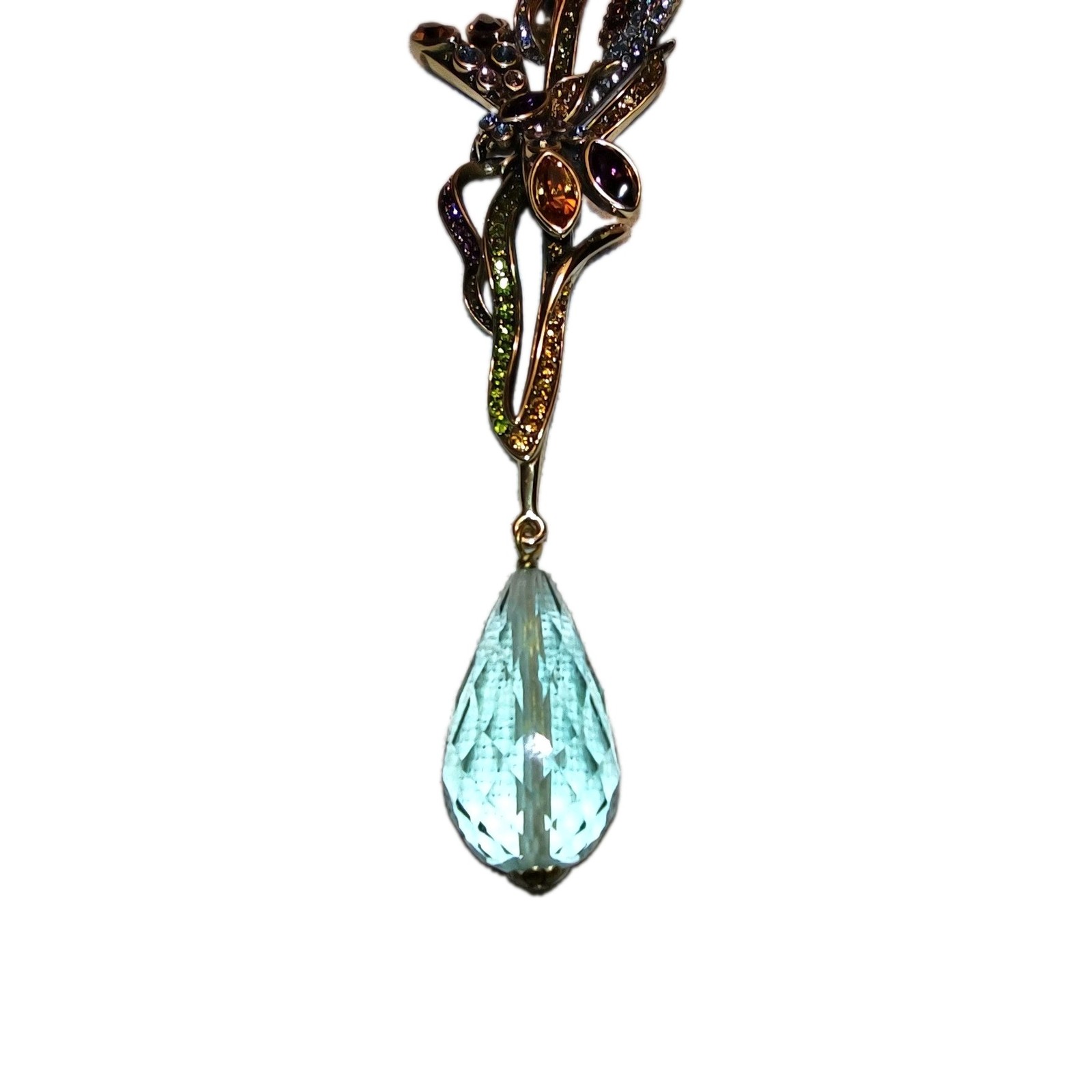 Heidi Daus Dragonfly Pendant Necklace Pink Beads Wedding Travel Luck Passion