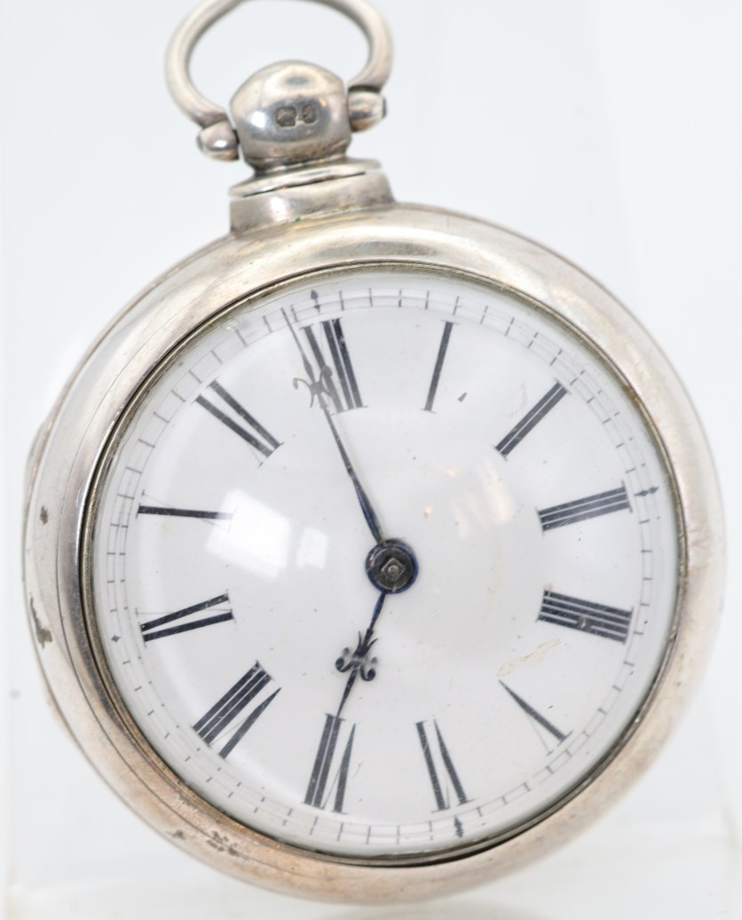THOs Norris WESTON JONES FUSEE VERGE SILVER POCKET WATCH, 7101, RUNS (NJ)