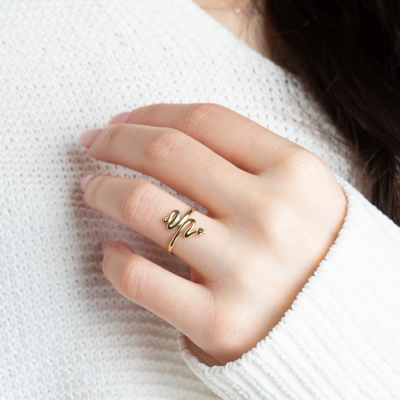 Gold Coiled Snake Band Ring (Available in Yellow/Rose/White Gold)