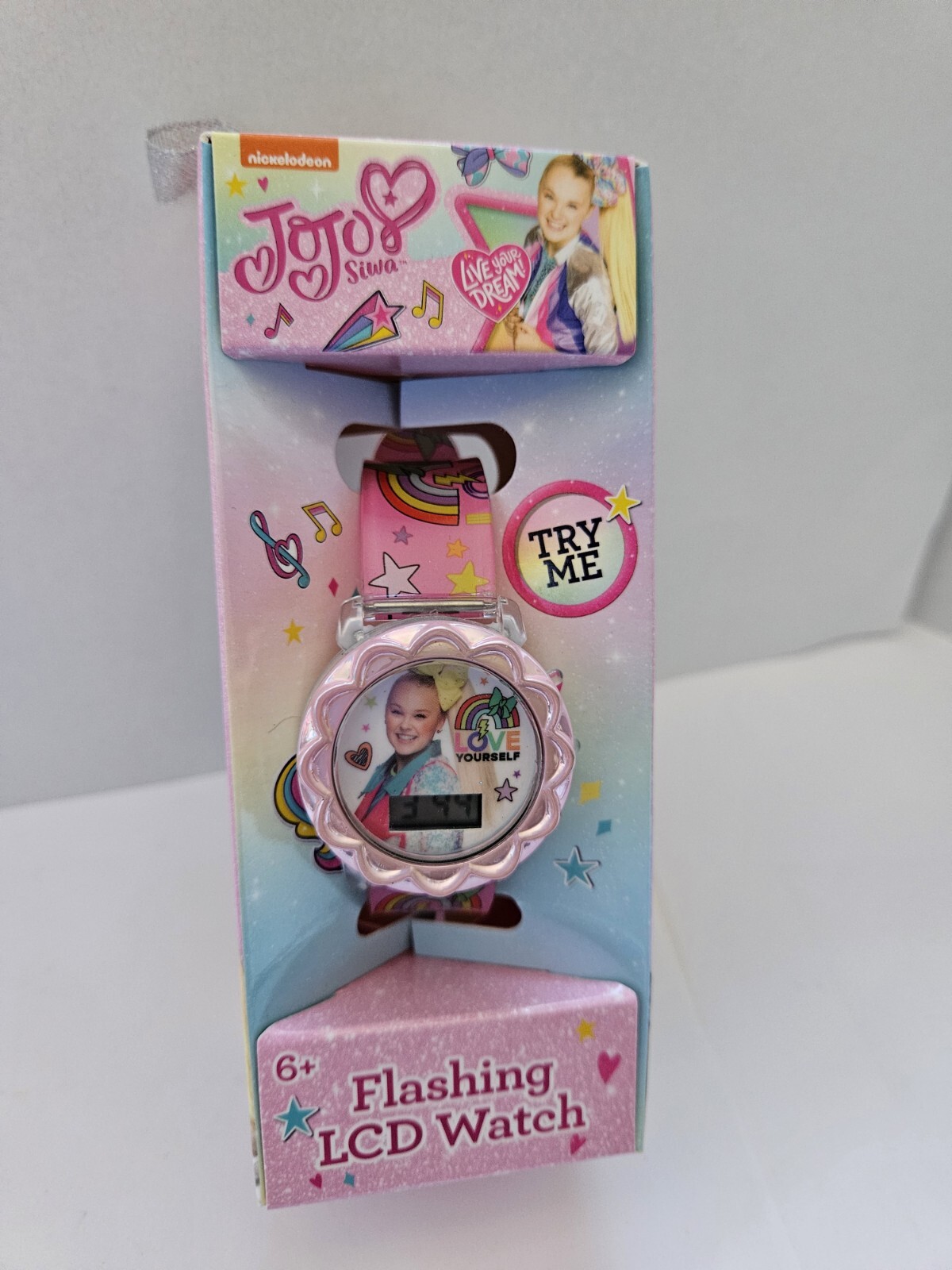 Jojo Siwa Nickelodeon Girls Pearlized Case Flashing Light Up Watch New