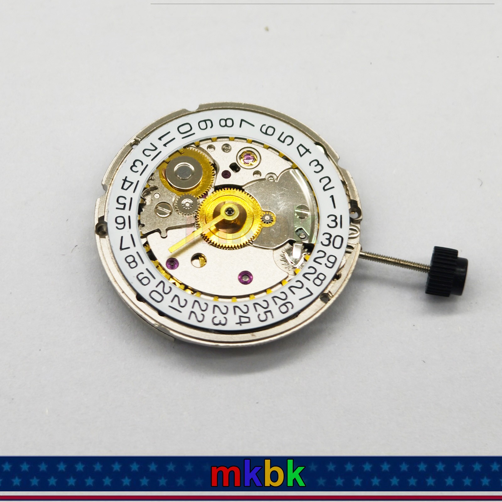 White Retro Clone 25 Jewels Automatic Watch Movement Fit ETA 2824 2824-2 E