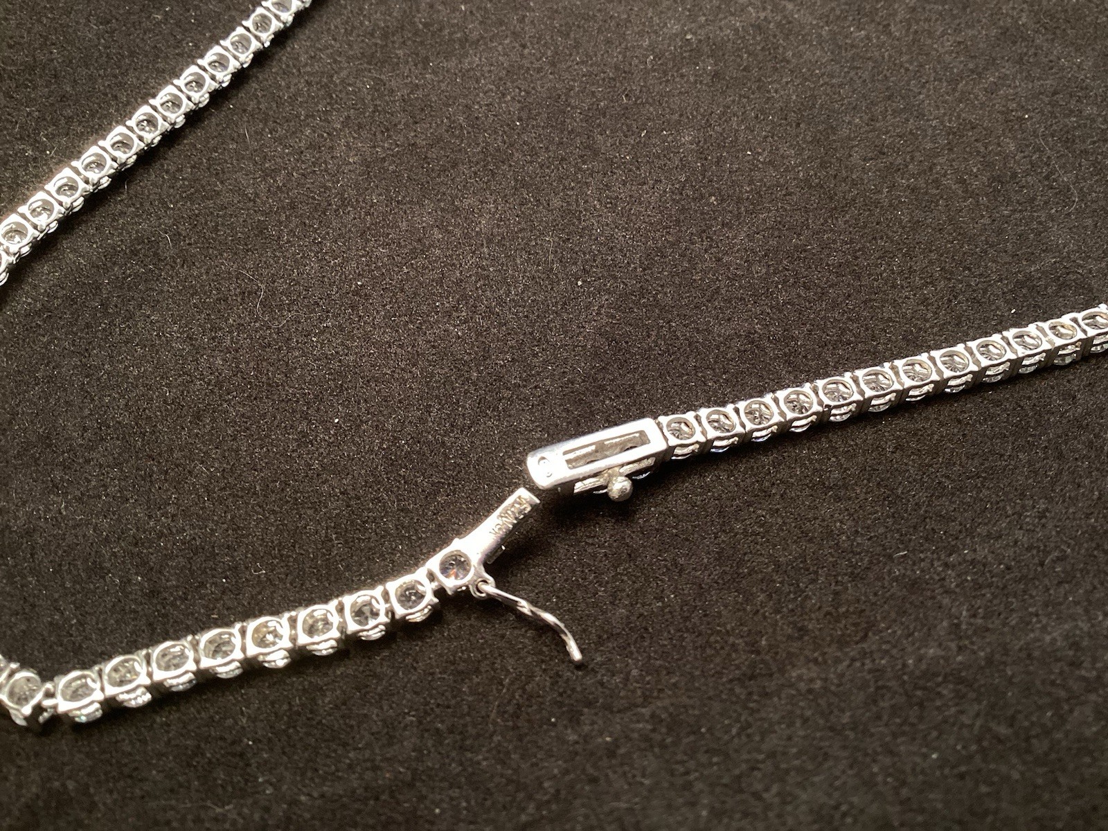Sterling Silver Fusion Creations TENNIS Necklace 18” Cubic Zirconia 3mm Necklace