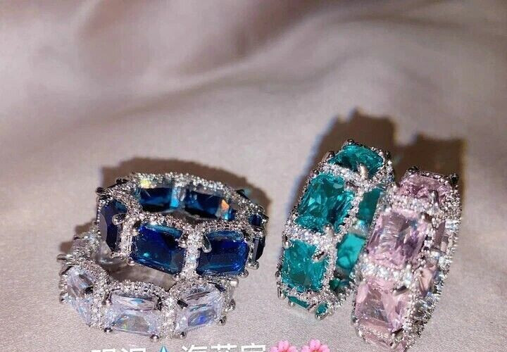 AQUA Color Stone Luxury Ring SIZE 8
