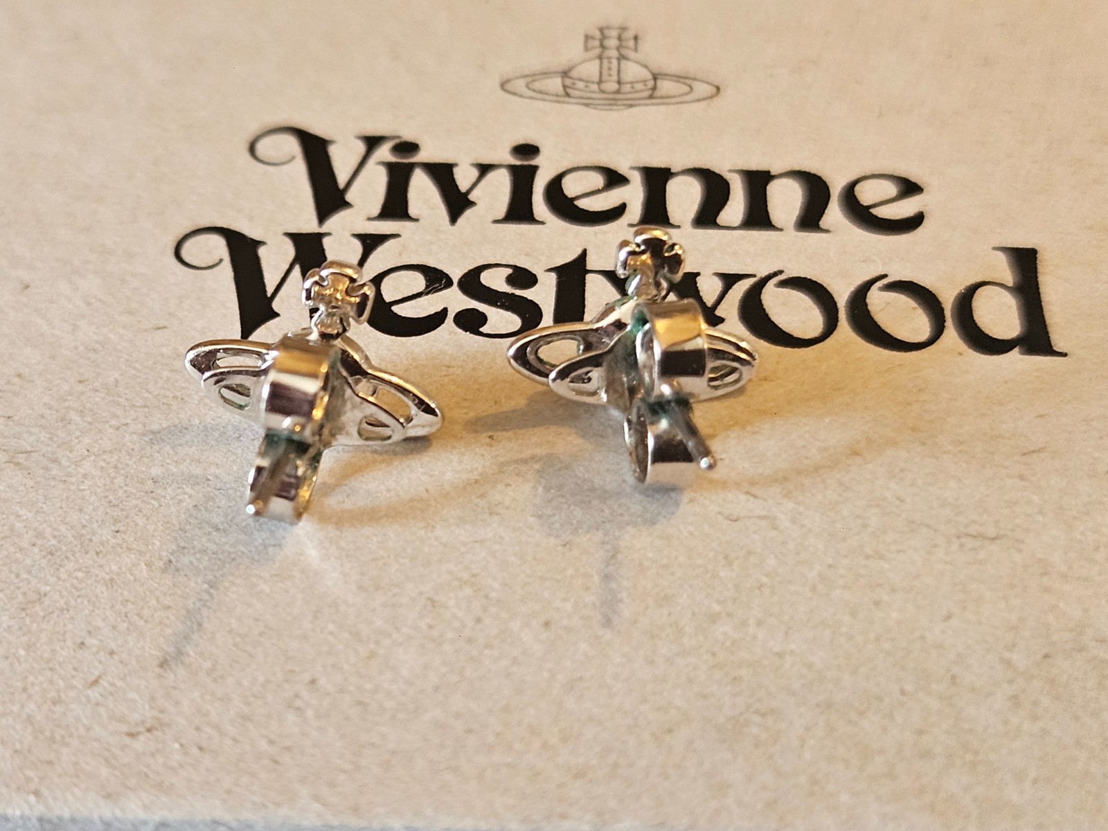 Vivienne Westwood Petite Orb Diamante Earrings Boxed