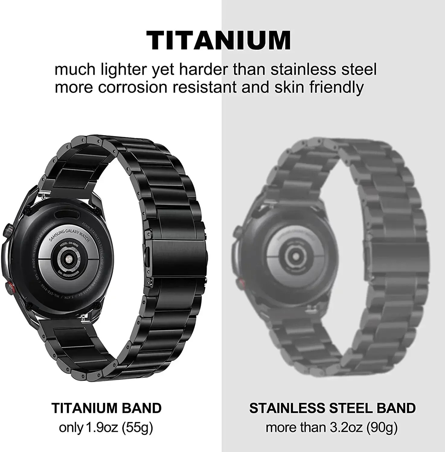18mm 20mm 22mm Titanium Watch Band Wrist Strap Quick Release Universal Bracelet