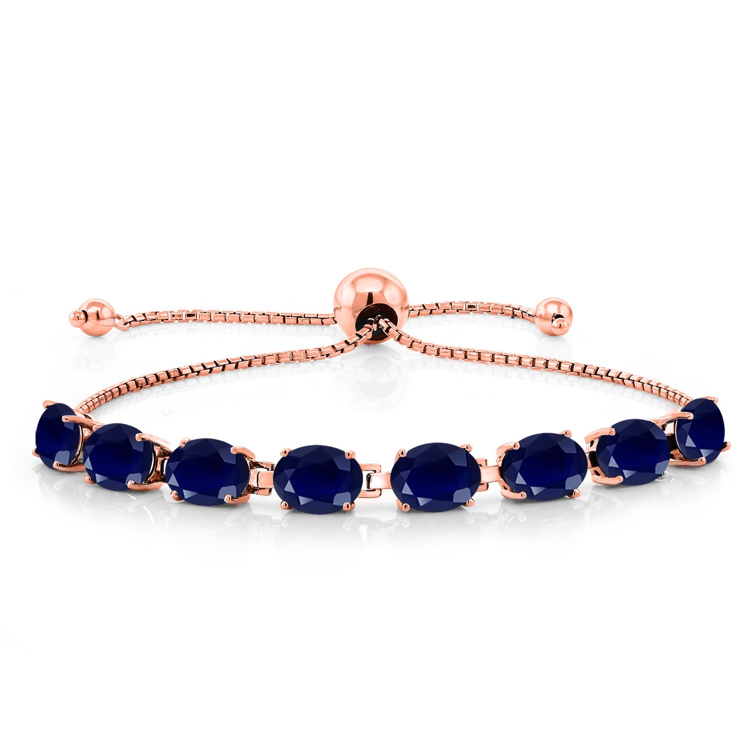 Gemstone Birthstone Bolo Bracelet & Stud Earrings Jewelry Set For Women | 925