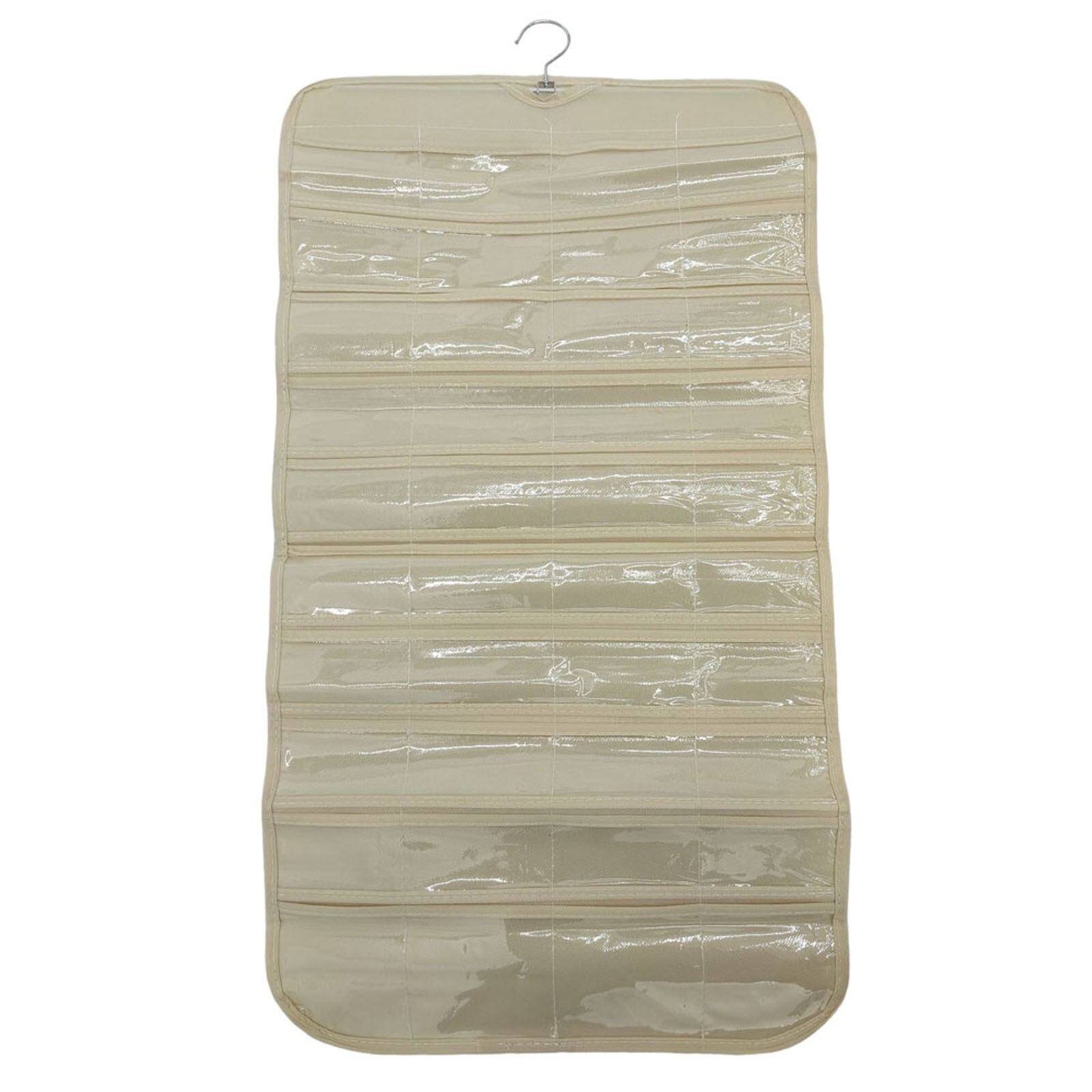 80 Pocket Hanging Jewelry Organizer Double-sided Clear Earring Storage Bag