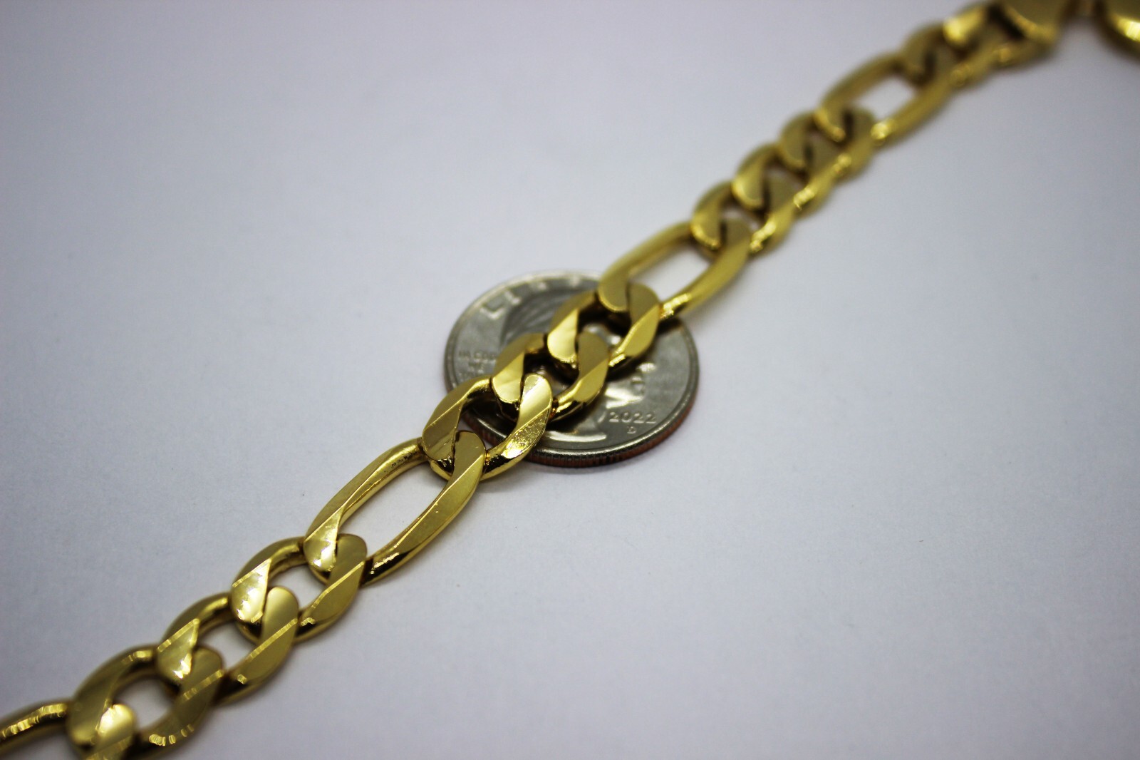 10k Solid Yellow Gold Figaro Necklace Chain Bracelet 3mm – 10.2mm 7″ – 30″