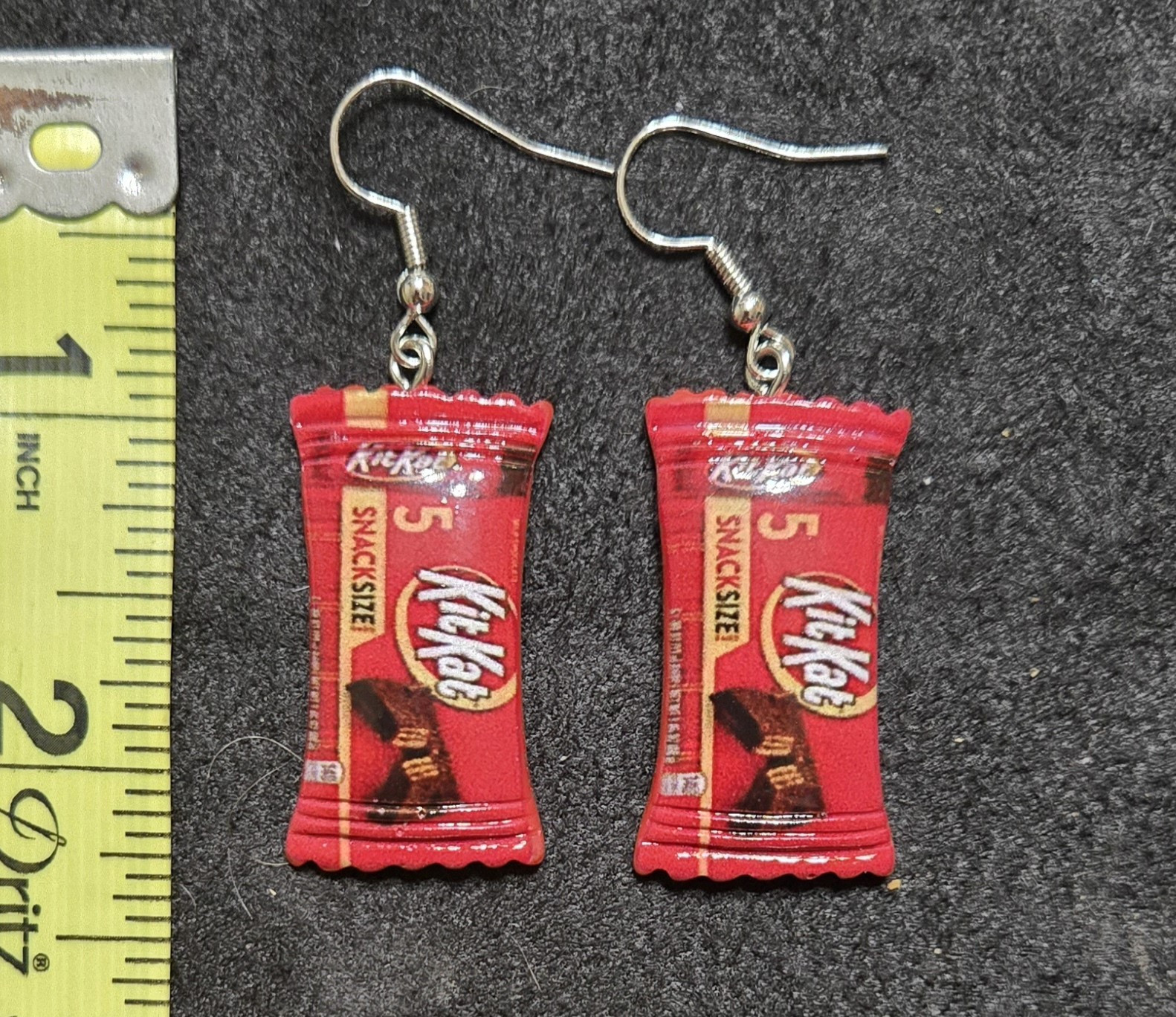 Mini Candy Bar Earrings -Chocolate Wafer Bars