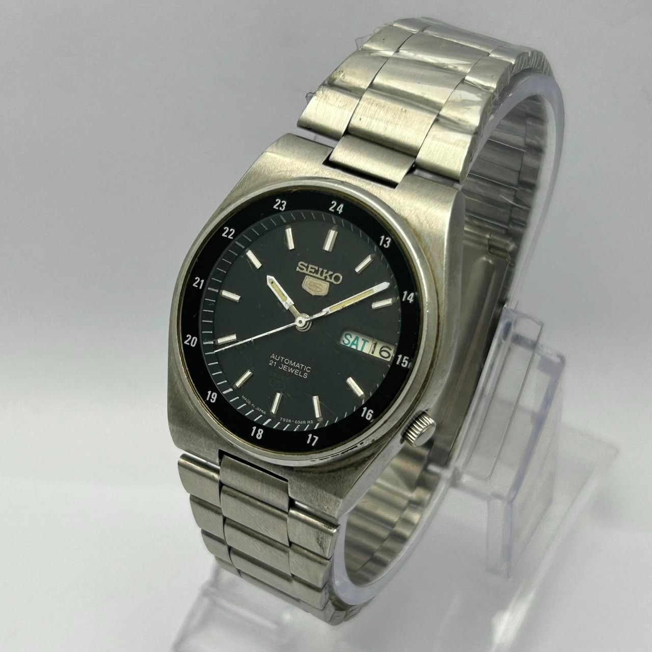 Seiko 5 Automatic Railway Time 7S26-3160 Day/Date Vintage Men’s Watch