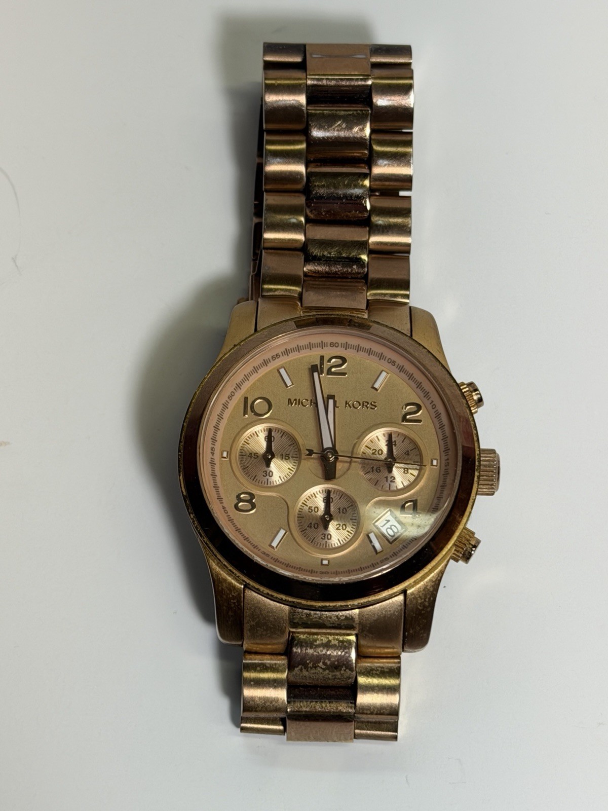 Michael Kors MK5128 Women’s Rose Gold Stainless Steel Watch new battery 2/14/26
