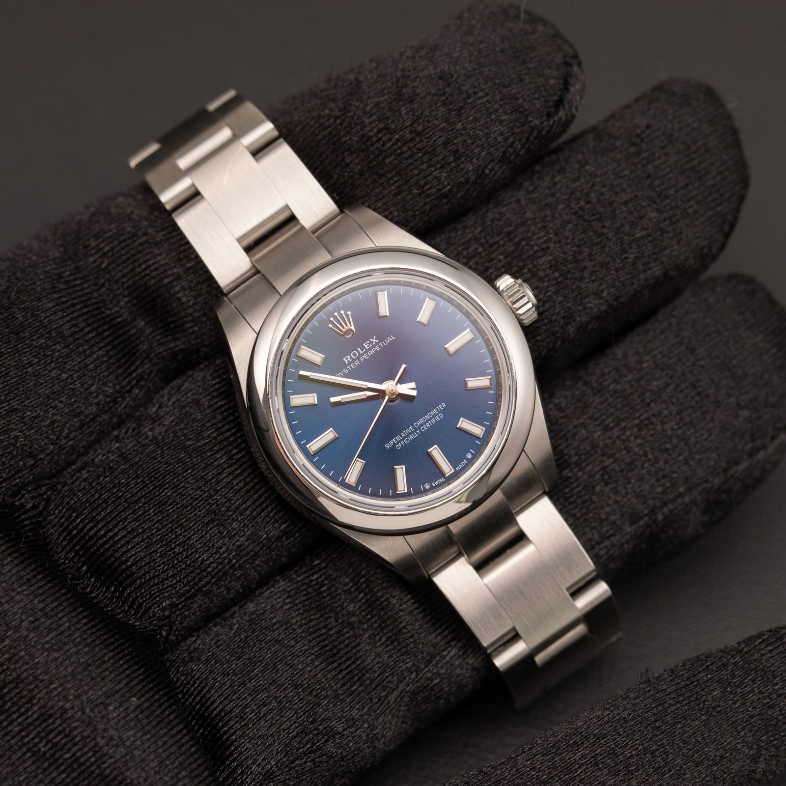 Rolex Oyster Perpetual 276200 28mm Blue Dial Watch Full Set, BOX & PAPER