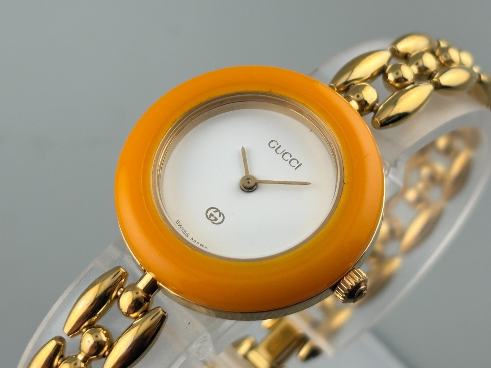 [Excellent] Gucci Change Bezel 1200 Gold Yellow Watch Auth