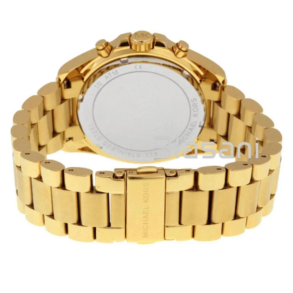 Michael Kors Original MK5605 Unisex Bradshaw Gold Chronograph Steel Watch 43mm