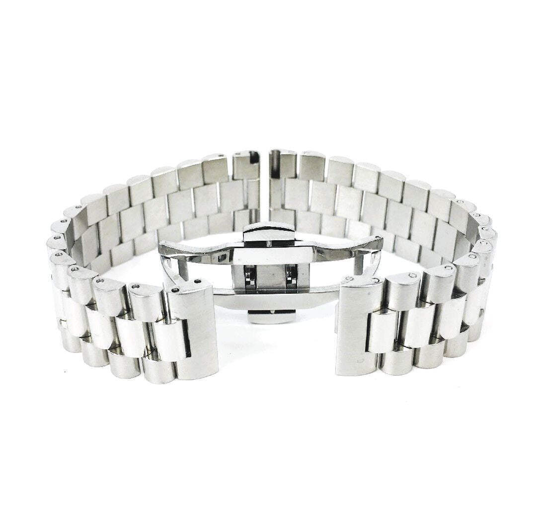 President Style Metal Replacement Watch Band 13mm 15mm 17mm 19mm 21mm #7051