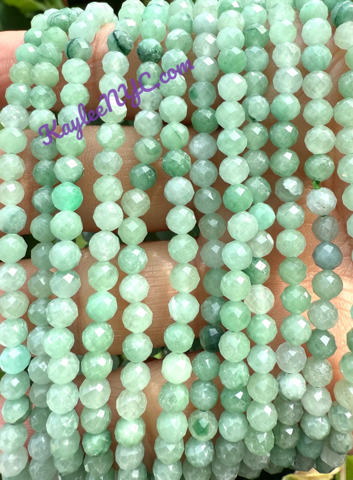 Wholesale 6 Pcs Natural Burma Jade Jadeite 4mm Faceted Crystal Stretch Bracelet