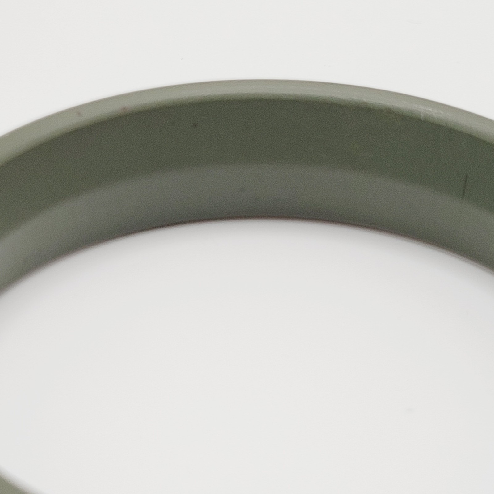 Olive Moss Army Green Color Smooth Matte Resin Fall Color Bangle Bracelet 8 Inch