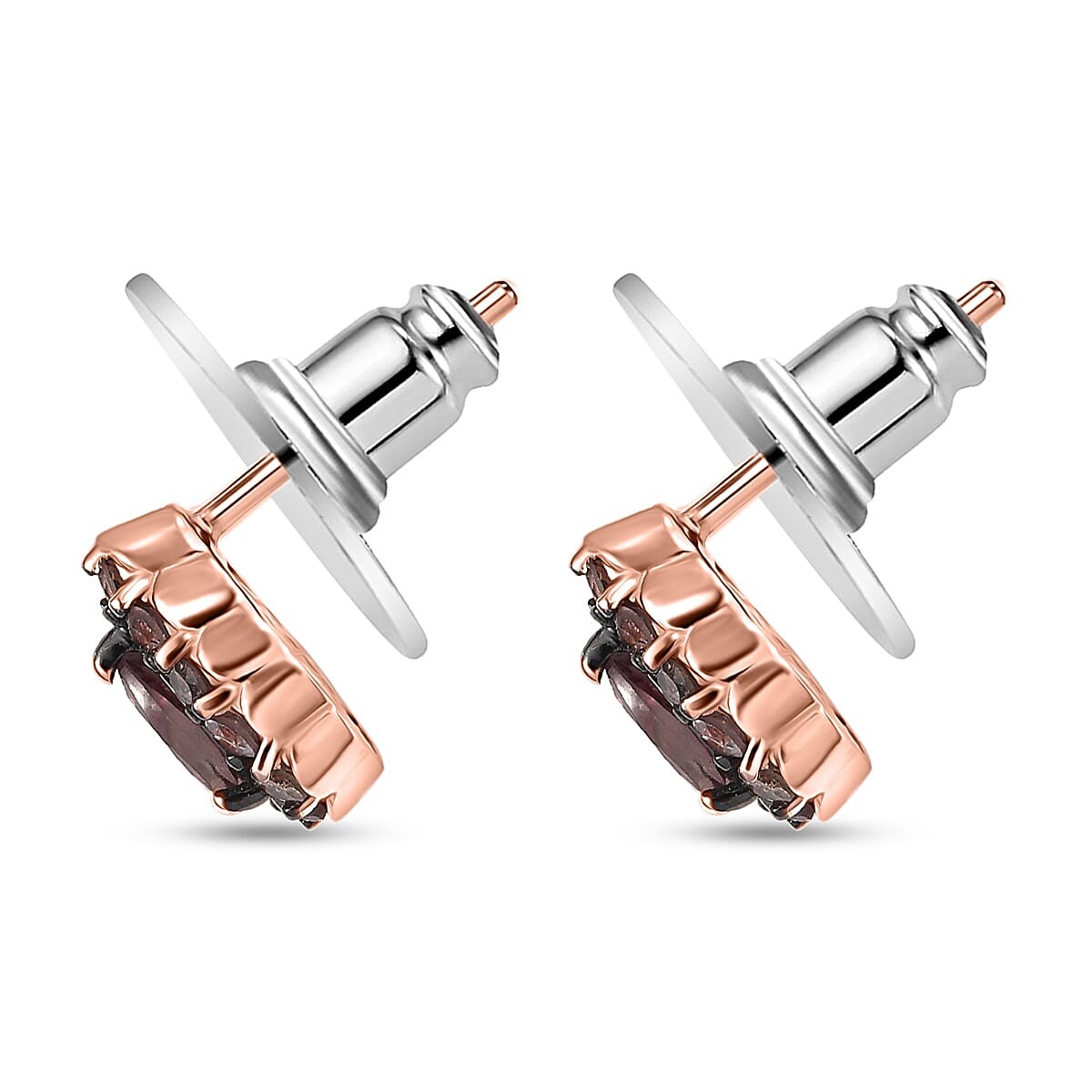 CLASSIC!! 1.00ctw Madagascar Color Change Garnet Studs Vermeil Plated Sterling