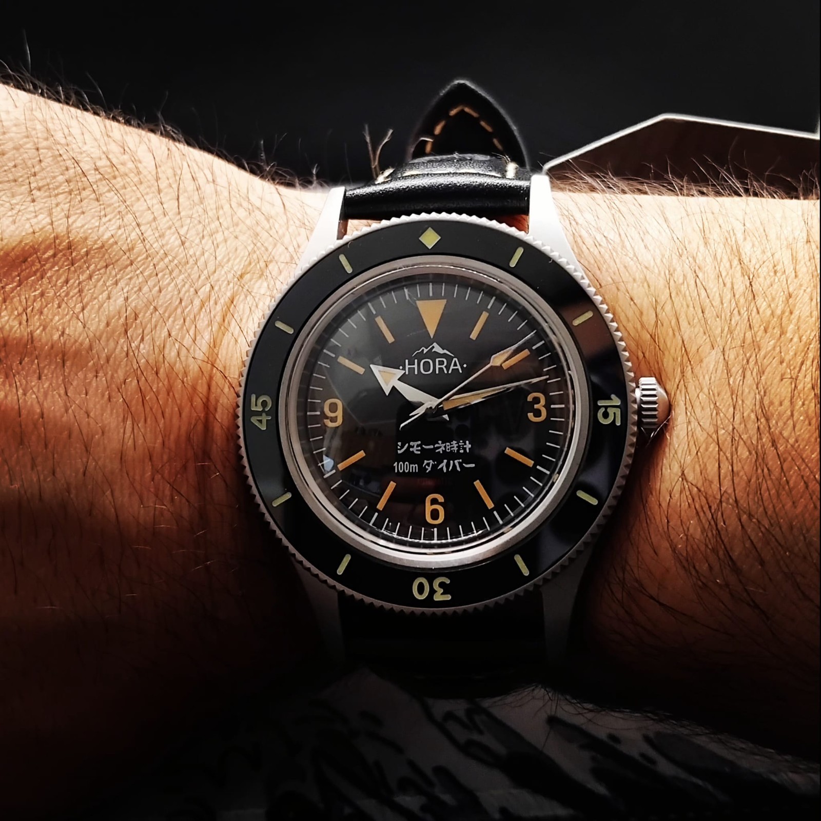Vintage 40mm Custom Automatic Movement Watch -Hora-