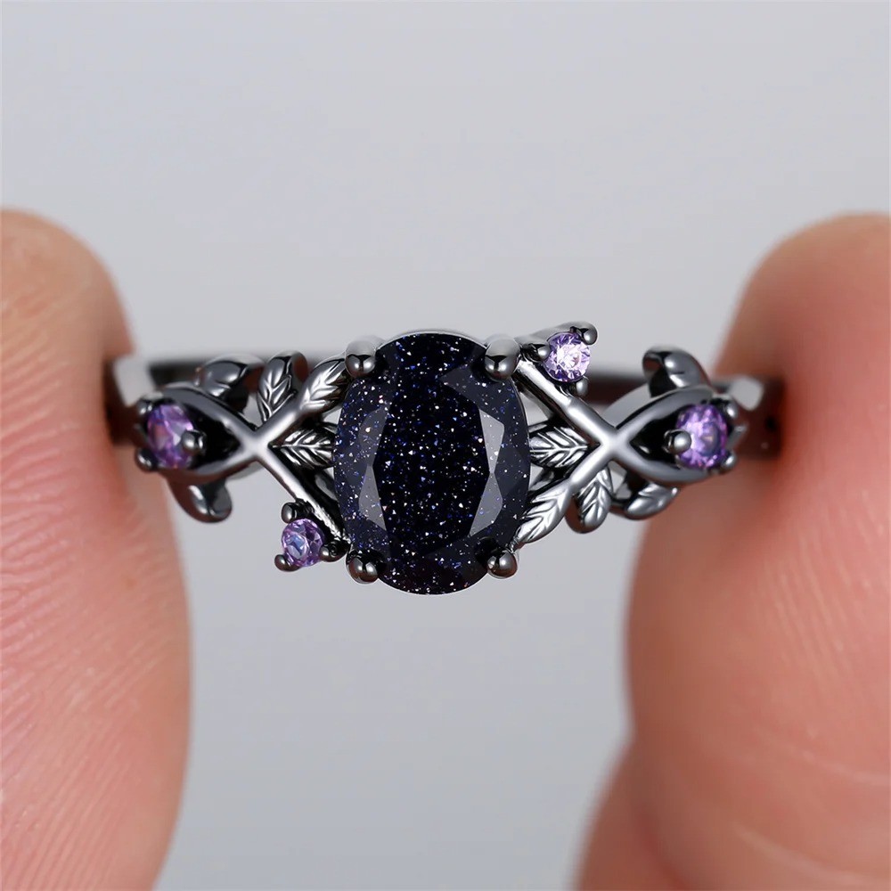 Fashion Wedding Band Ring Set for Woman Cubic Zircon Nature Jewelry Engagement