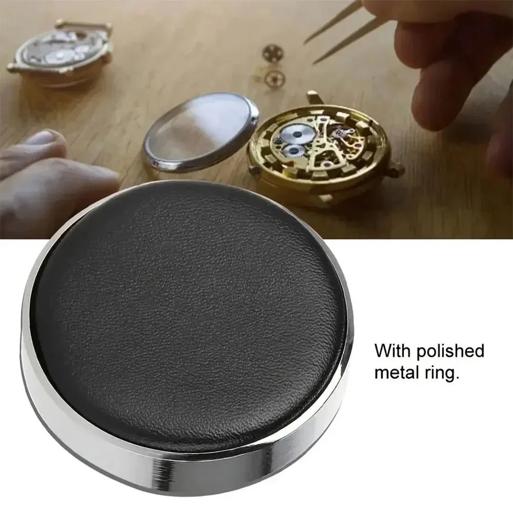 Watch Movement Holder Cushion Pad Leather Tool for Repair, 70mm Size