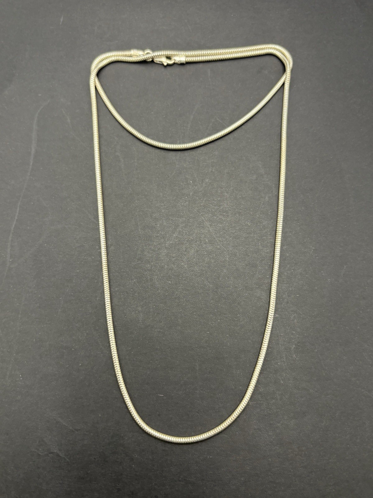Vintage Sterling Silver 24″ Snake Chain Necklace 1.95MM 9 Grams G2