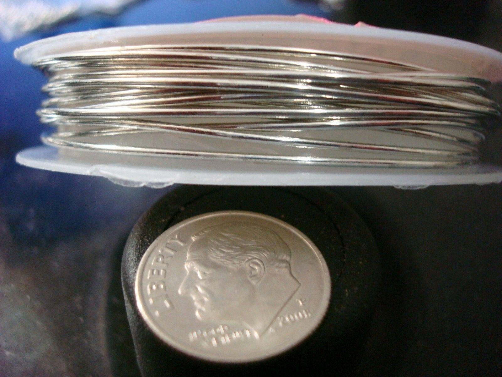 1mm Silver plated copper round wire 18ga create wire wrapped jewelry 8.2′ pw007